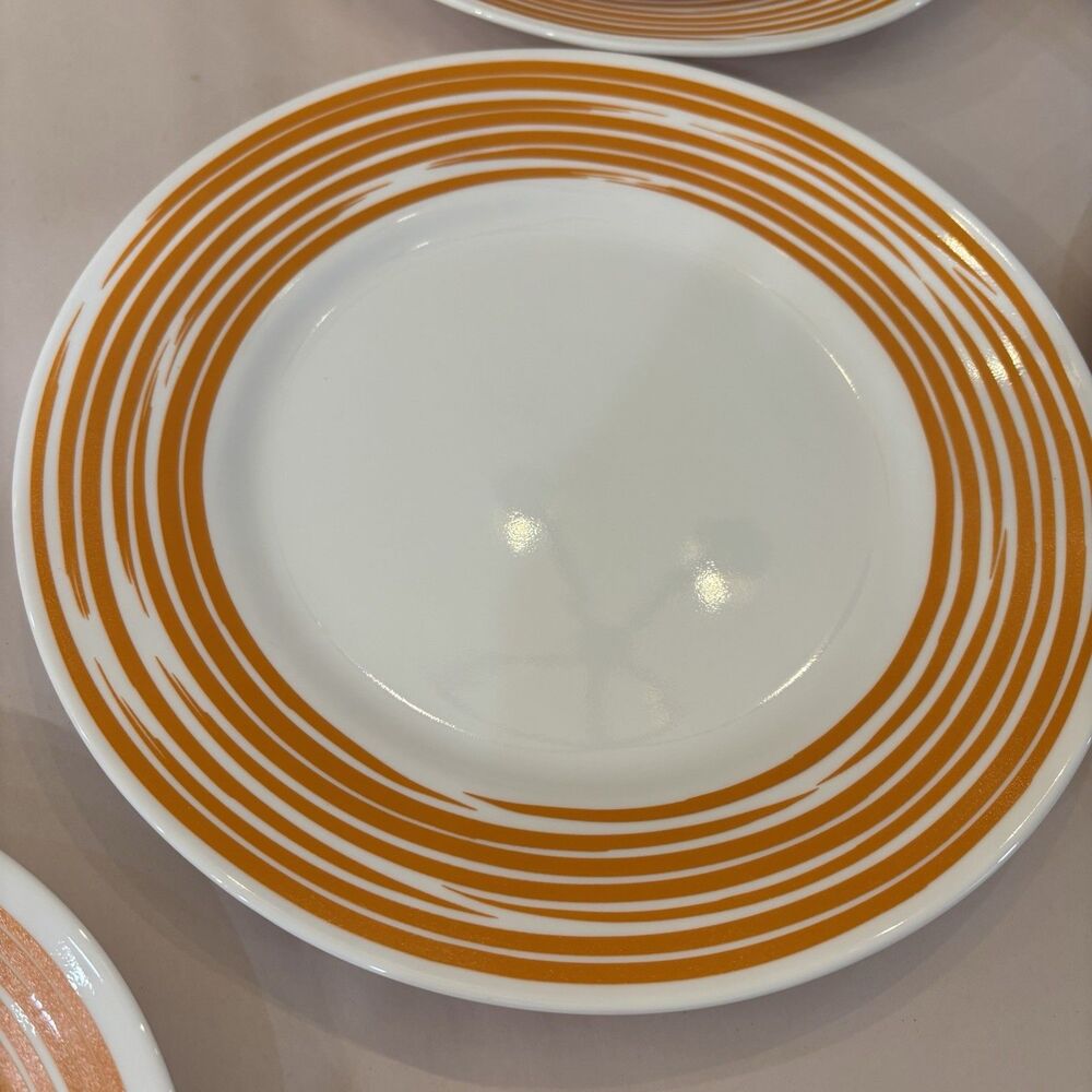 Corelle Strokes Of Color 4 Dinner Plates + 4 Luncheons Tangerine Discontinued - Picture 11 of 12